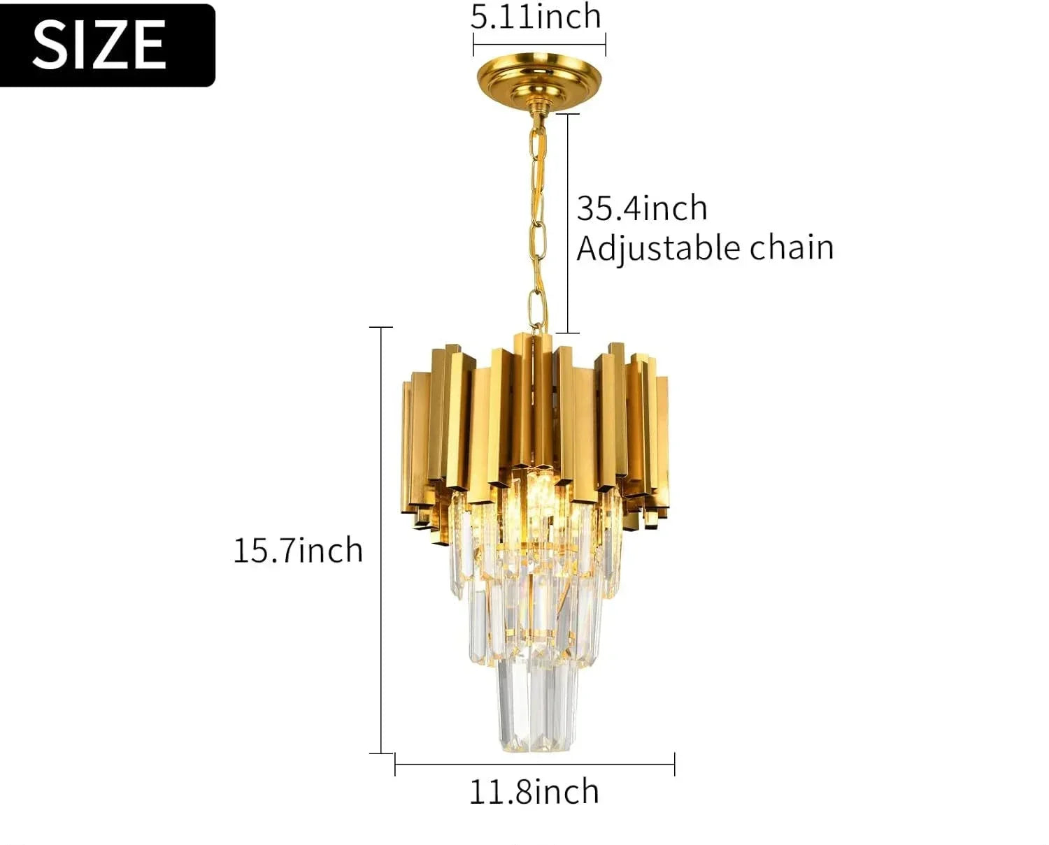 Afralia™ Golden Crystal Ceiling Light for Modern Living Room and Dining Room