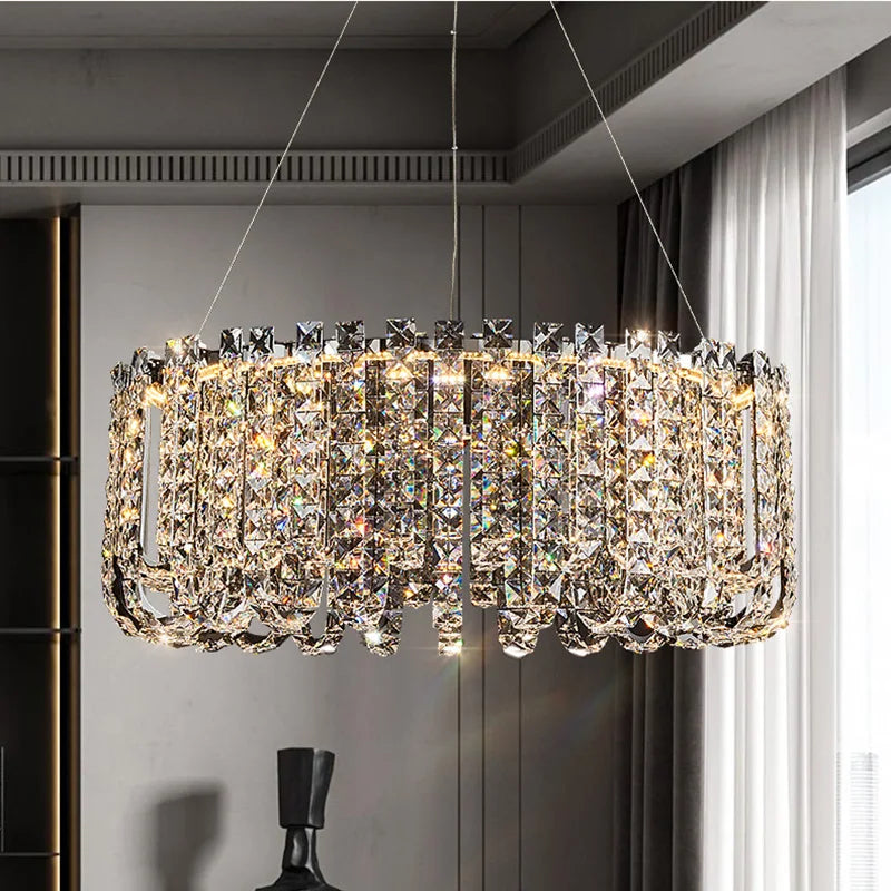Afralia™ Crystal Pendant Ceiling Lamp LED Luxury Hanging Light