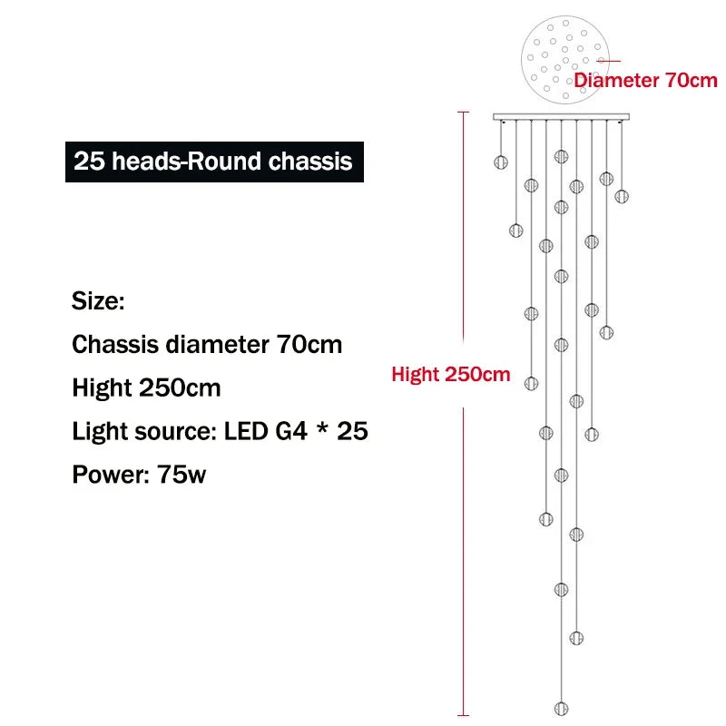 Afralia™ LED Crystal Chandelier: Stylish G4 Ball Light for Home Décor and Lighting Ambiance
