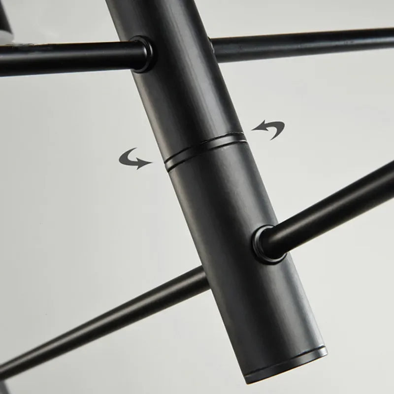 Afralia™ Black Gold White LED Chandelier: Stylish Nordic Loft Lamp for Livingroom & Bedroom