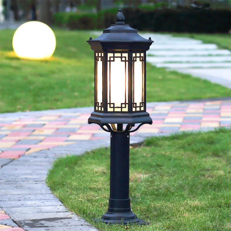 Afralia™ Vintage E27 Outdoor Garden Lamp Aluminum Waterproof Retro Style