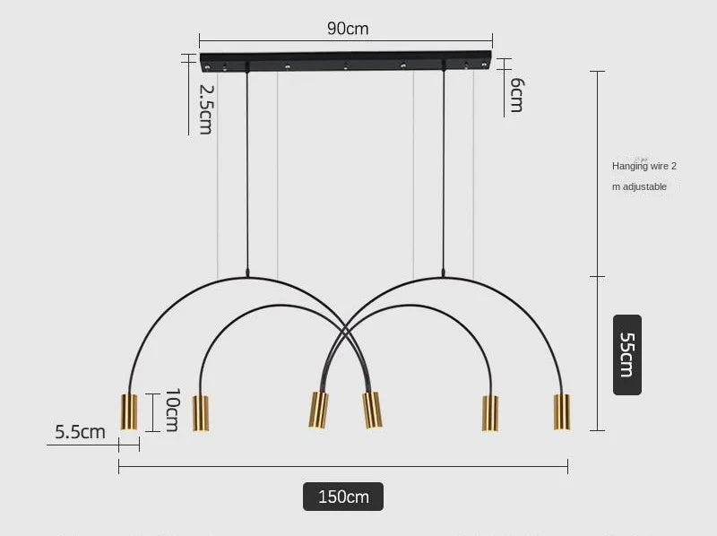 Afralia™ Modern LED Pendant Chandelier for Indoor Living Room Kitchen Dining Tables