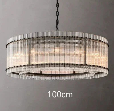 Afralia™ Gold Double Layer Ring Crystal Pendant Light for Bedroom Dining Living Room