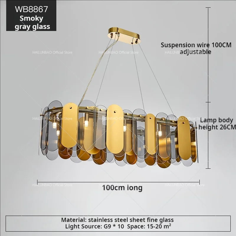 Afralia™ Postmodern Chandelier: LED Living Room Diningroom Bedroom Clothing Store Light