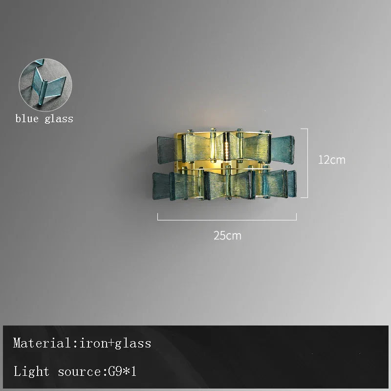 Afralia™ Blue Butterfly Glass LED Chandelier - Dimmable Indoor Decor Lamp