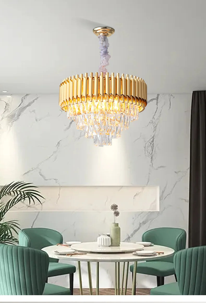 Afralia™ Crystal Pendant Chandelier: Modern Luxury for Kitchen, Living, Bedroom, Dining Room