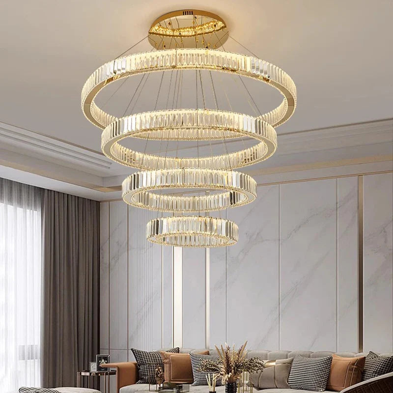 Afralia™ Crystal Chandelier: Modern Home & Dining Room Pendant Lighting
