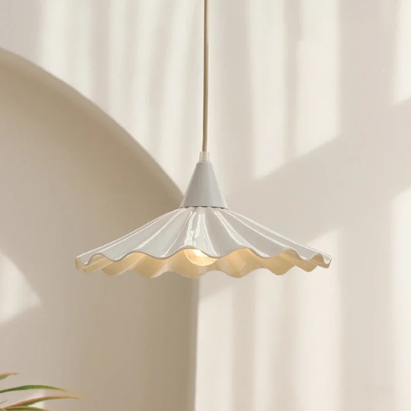 Afralia™ White Ceramic LED Pendant Lamps: Modern Hanging Lamp for Home Decor