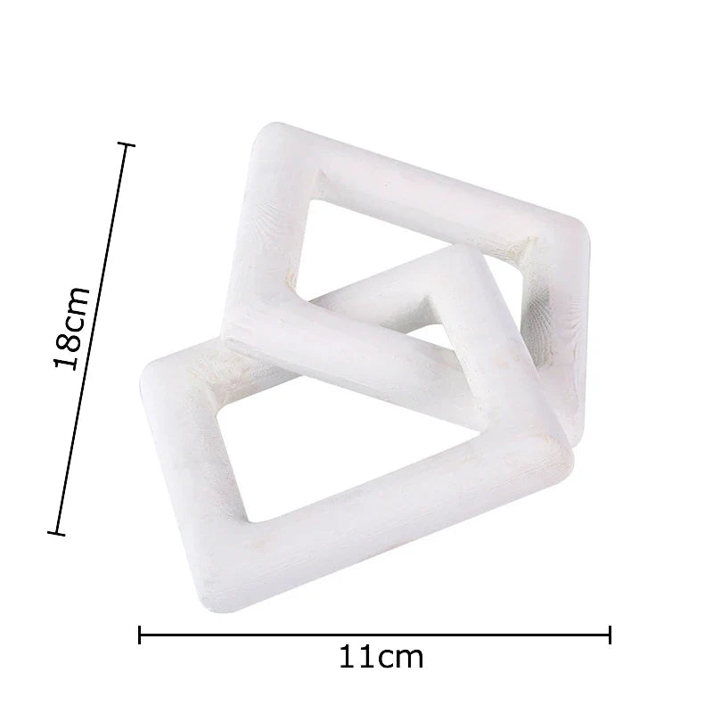 Afralia™ Modern Square Frame Chain Statue Desk Decoration Creative Shackles Sculpture