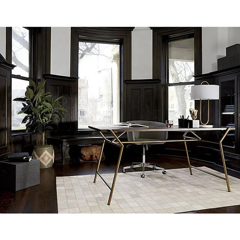 Afralia™ Modern Gold LED Table Lamp with White Lampshade for Luxe Home Decor