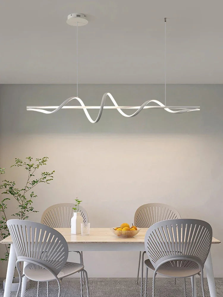 Afralia™ Water Ripple LED Pendant Lights: Modern Minimalist Dining Room Bar Hanging Lamp Fixtures