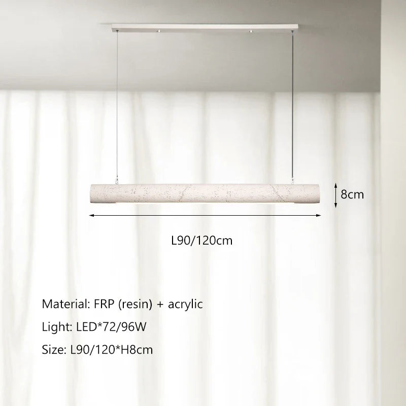 Afralia™ Wabi Sabi Led Strip Pendant Lights - Nordic Minimalist Dining Room Chandelier