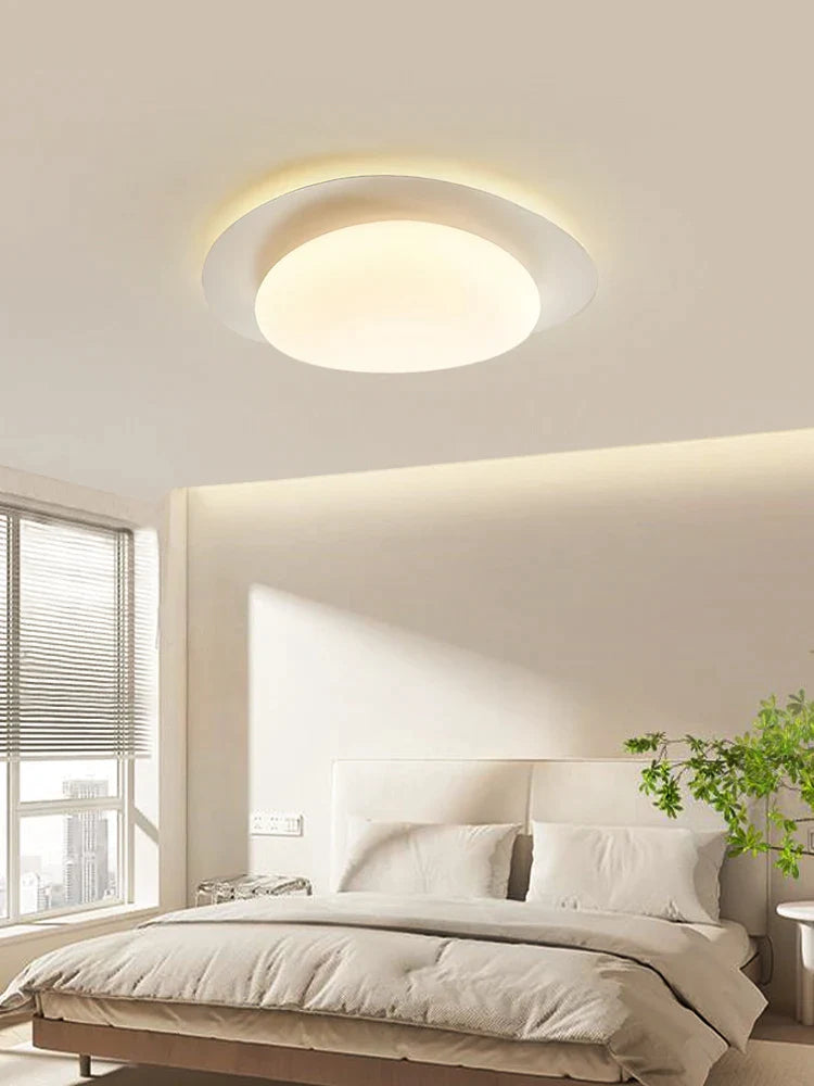 Afralia™ Cream Style Cobblestone Ceiling Light for Master Bedroom