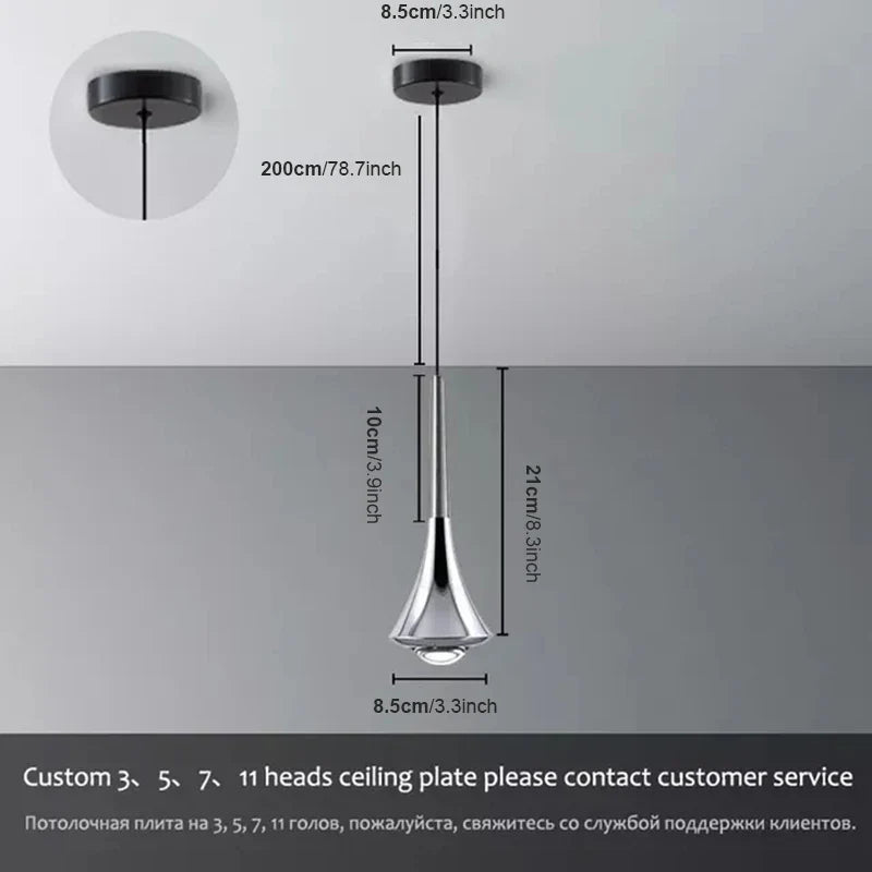 Afralia™ Nordic Lodes Rain Drop Pendant Light for Bedroom and Living Room Decor