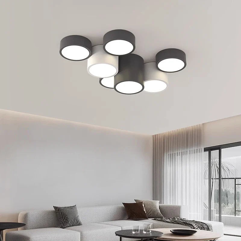 Afralia™ Cylinder LED Ceiling Lamp for Living Room and Bedroom Decor