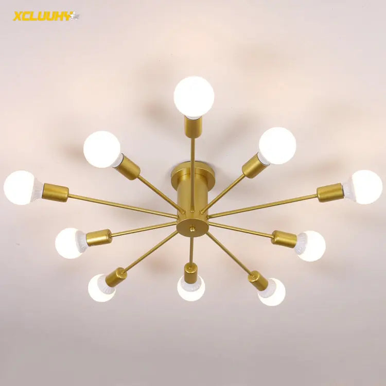 Afralia™ Retro Vintage Ironware Pipes Ceiling Lamp, Classic Art Chandeliers for Living Dining Room