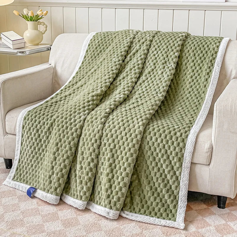 Afralia™ Pineapple Shape Golden Turtle Velvet Summer Blanket