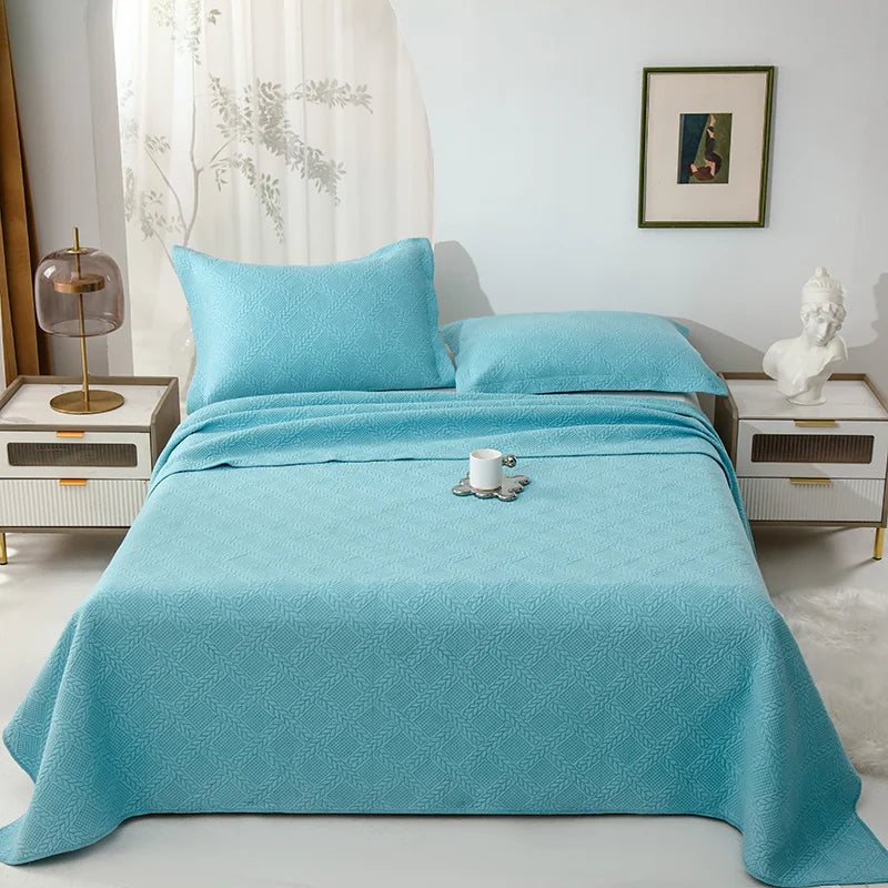 Afralia™ Cotton Quilted Embroidered Bedspread Set