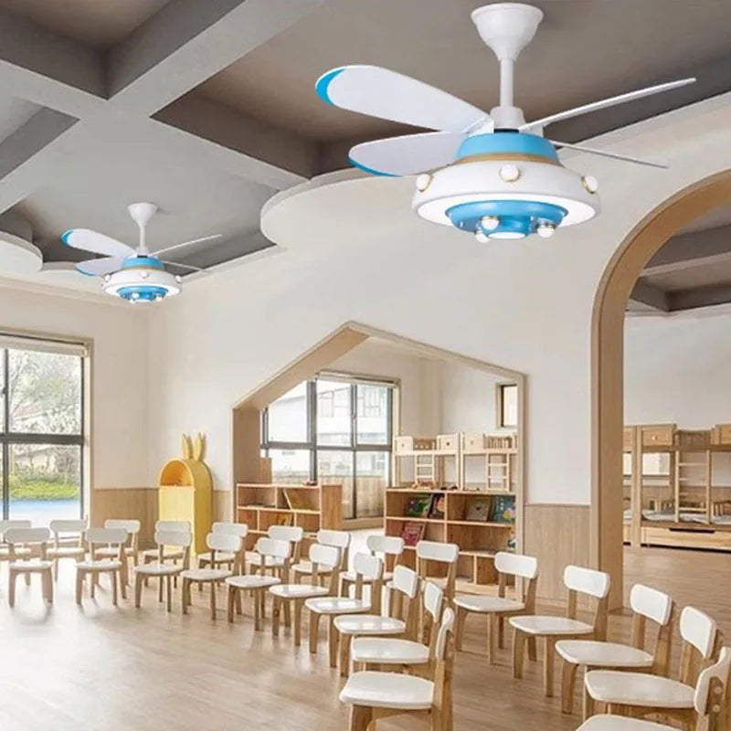 Afralia™ Rabbit Carrot Ceiling Fan: Fun Kids' Room Lighting for Home