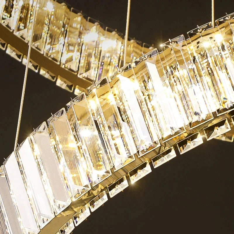 Afralia™ Crystal LED Chandelier for Modern European Style Living Room Lighting