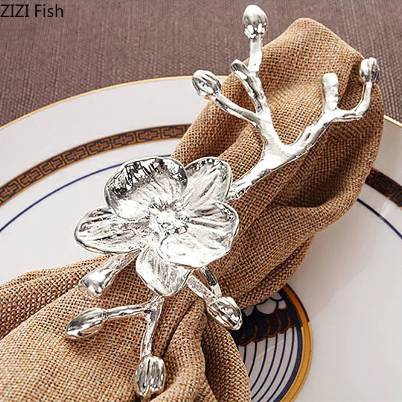 Afralia™ Stainless Steel Napkin Rings for Dining Table and Restaurant, Set of 2