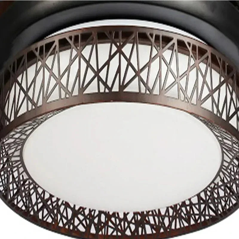 Afralia™ Gold Ceiling Fan Lights Remote Control 36/42inch Dining Bedroom Living Luminaria