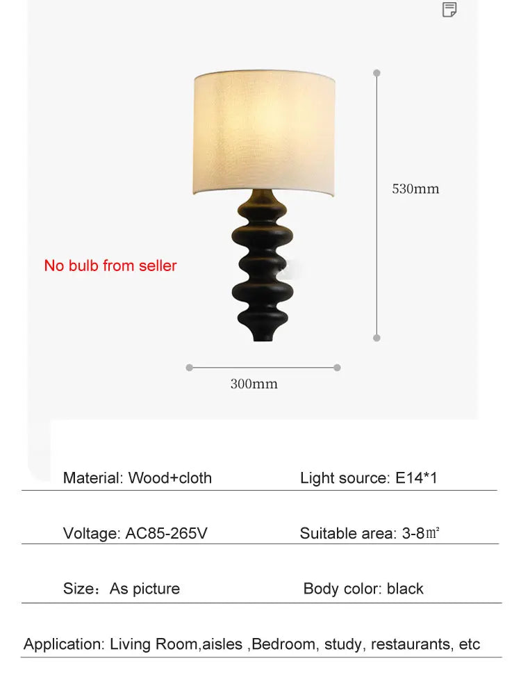 Afralia™ Retro Solid Wood Wall Lamp for Living Room Bedroom Study Lighting