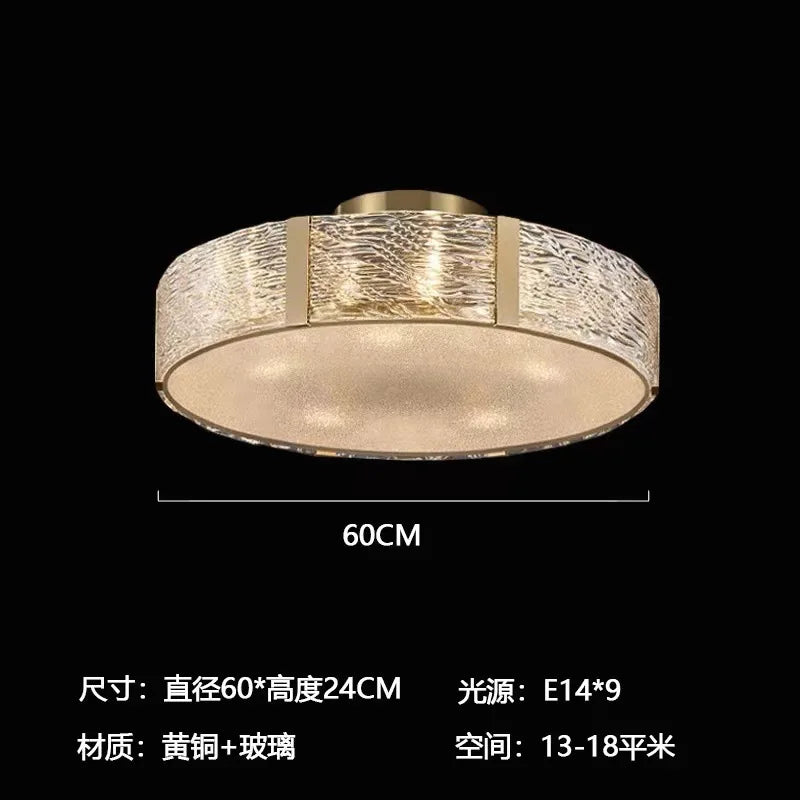 Afralia™ Gold Glass Ceiling Chandelier LED Suspension Luminaire for Home Decor