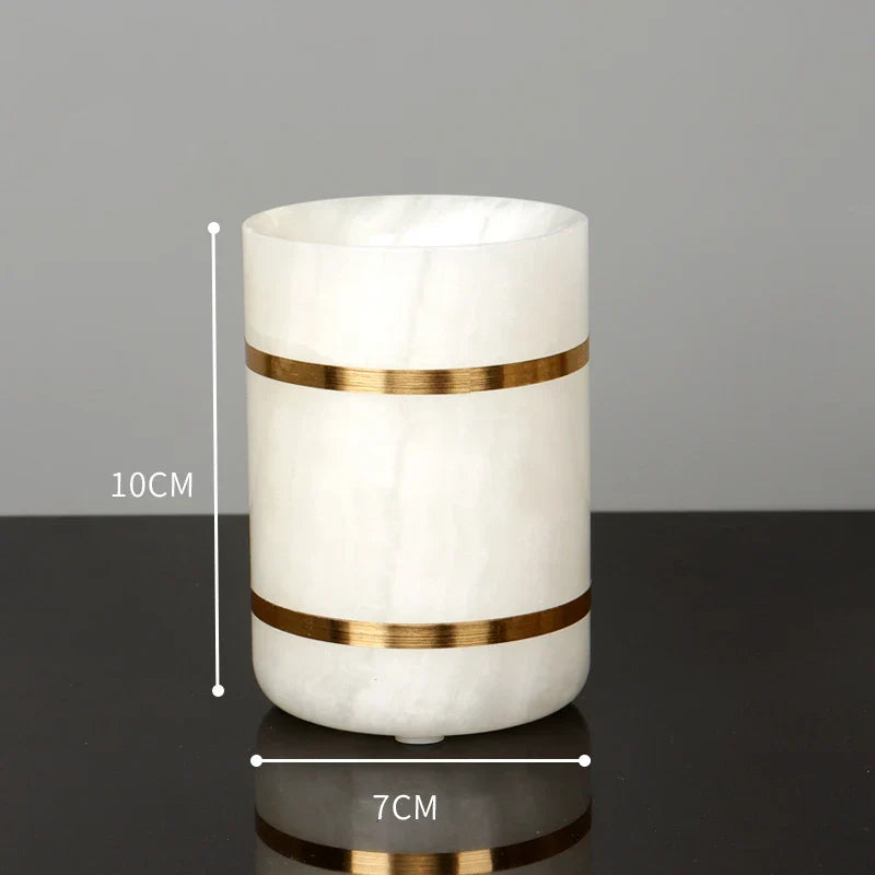 Afralia™ White Onyx Marble Bathroom Set