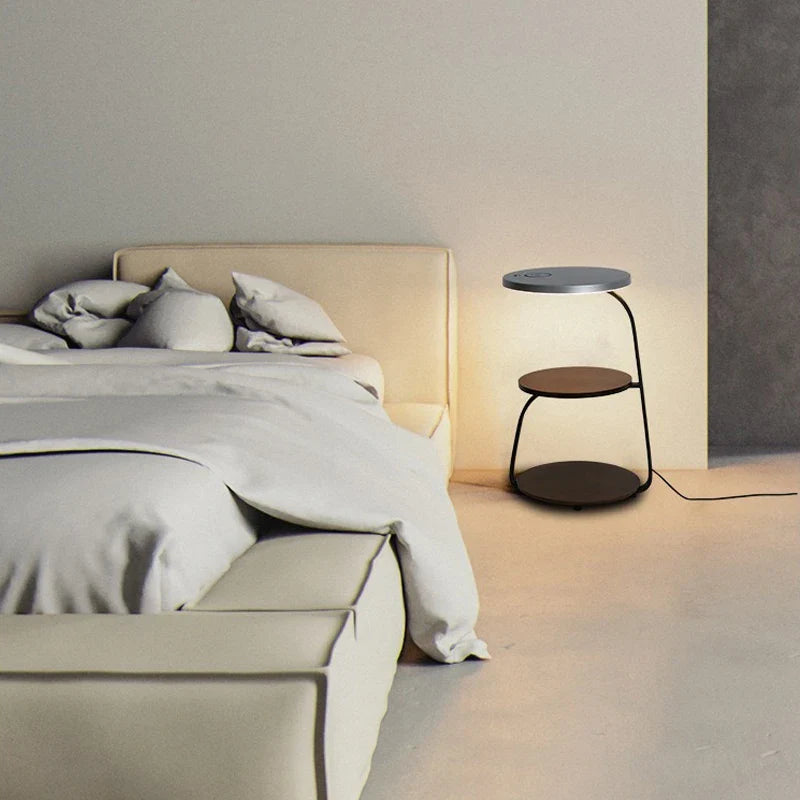 Afralia™ LED Wood Shelf Floor Lamp for Bedroom Living Study Room