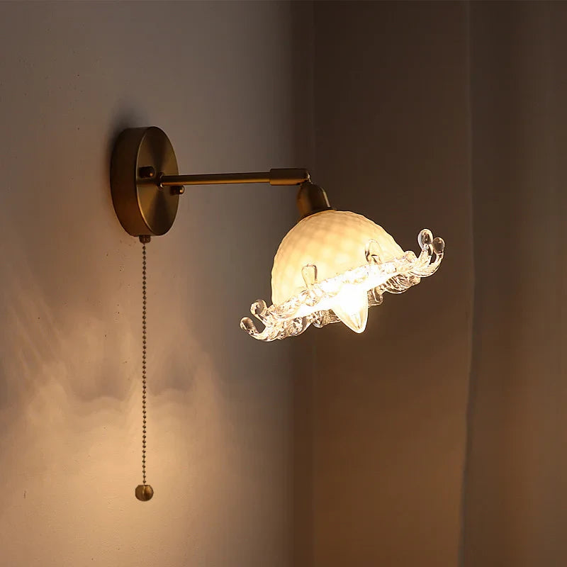 Afralia™ LED Copper Wall Light: Modern Nordic Interior Lamp for Bedroom, Bathroom, and Balcony