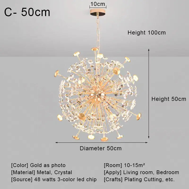 Afralia™ Crystal LED Ceiling Pendant Chandelier for Home Decoration and Lighting