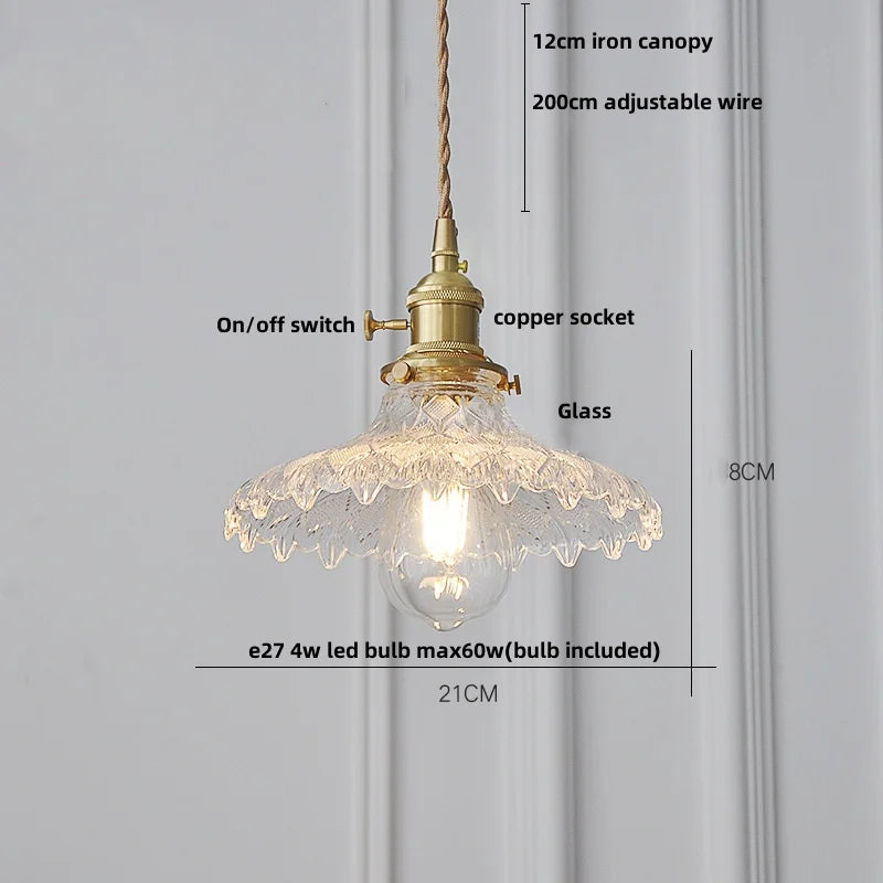 Afralia™ Clear Glass LED Pendant Lights for Home Decor and Lighting