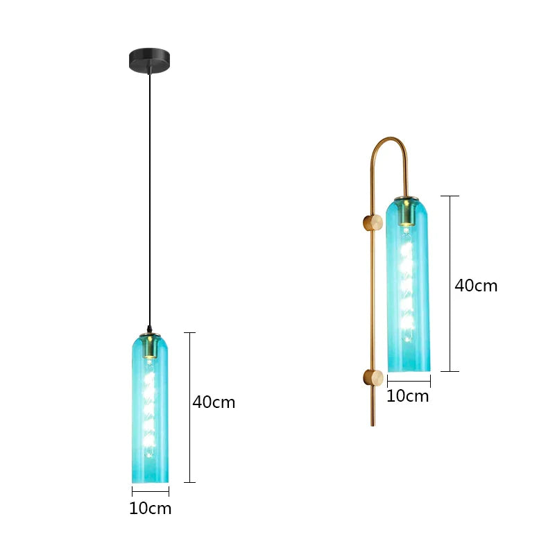 Afralia™ Green Glass Nordic Pendant Light E27 Suspension Fixture for Living and Bedroom