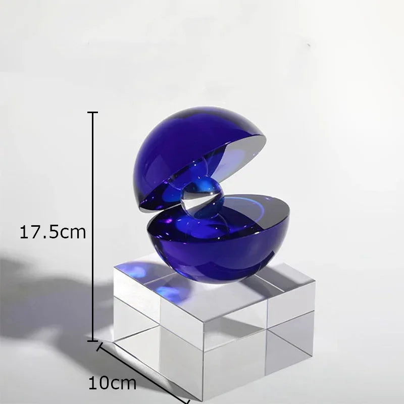 Afralia™ Spherical Crystal Ball Ornaments for Desk Decoration and Abstract Artwork