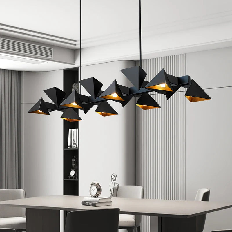 Afralia™ Geometric Polygon LED Pendant Lamp for Modern Minimalist Personality