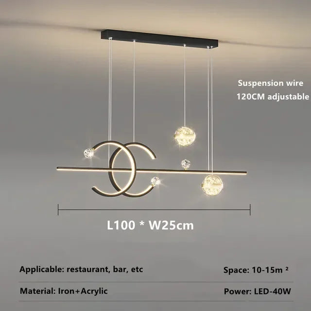 Afralia™ Nordic LED Chandelier for Home Kitchen Bedroom Living Room Cafe Study Lighting