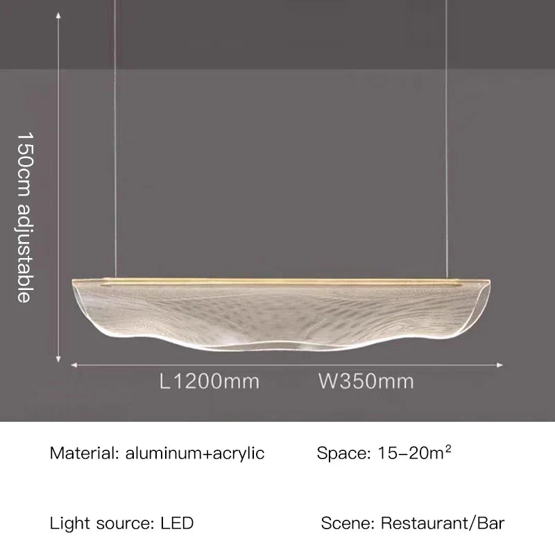 Afralia™ Modern Nordic Acrylic Chandelier for Dining Table Office Indoor Lighting