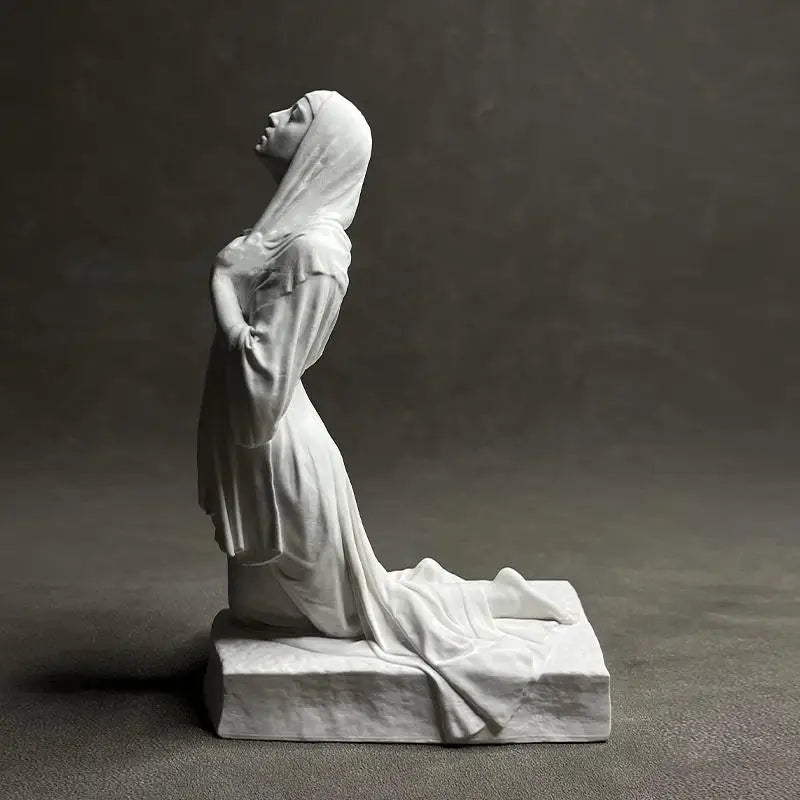 Afralia™ Christian Pray Sculpture Resin Figurine Home Decor Artistic Handicrafts