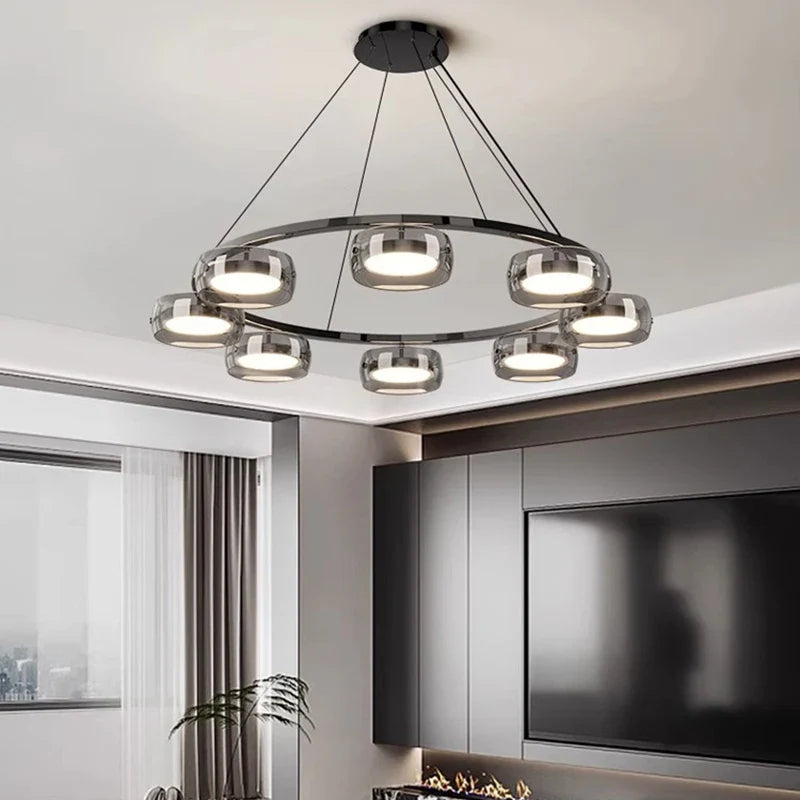 Afralia™ Modern LED Pendant Lights for Living Room & Dining Room Chandeliers