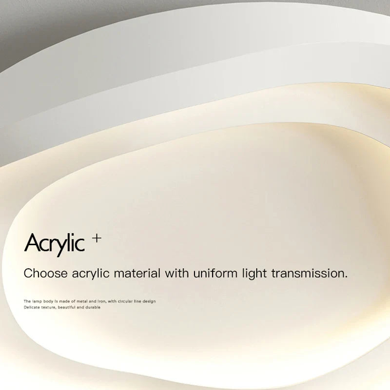 Afralia™ Smart LED Ceiling Lamp: Modern White Chandelier Ring Square Indoor Lighting