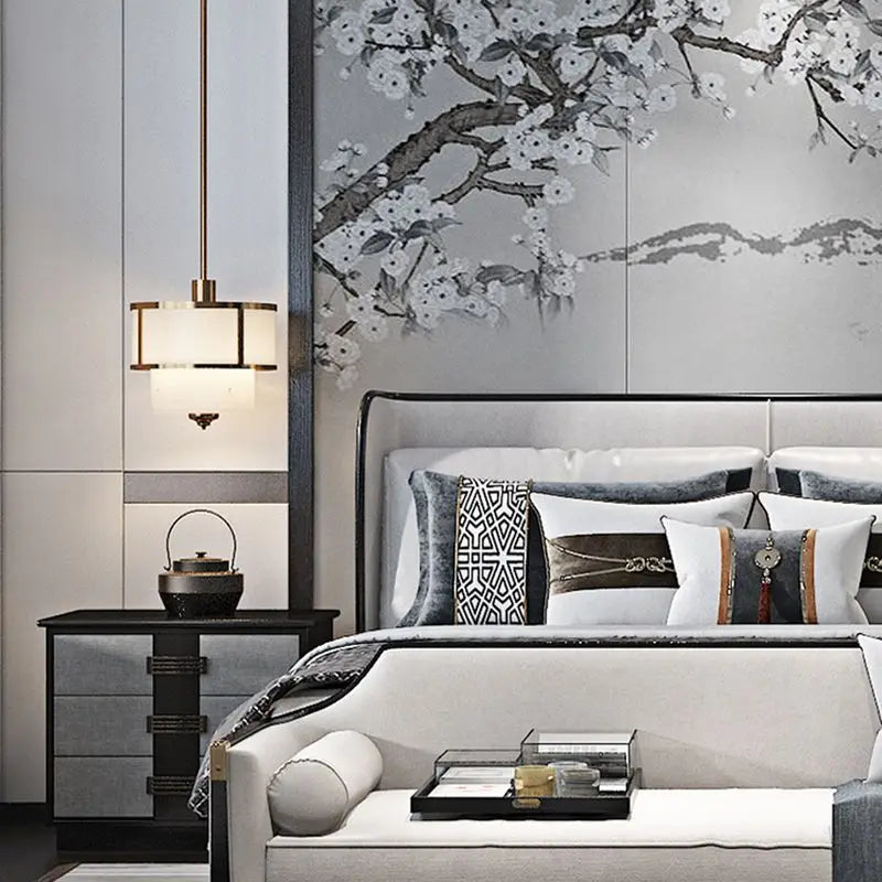 Afralia™ Modern Fabric LED Pendant Lights for Home Decoration