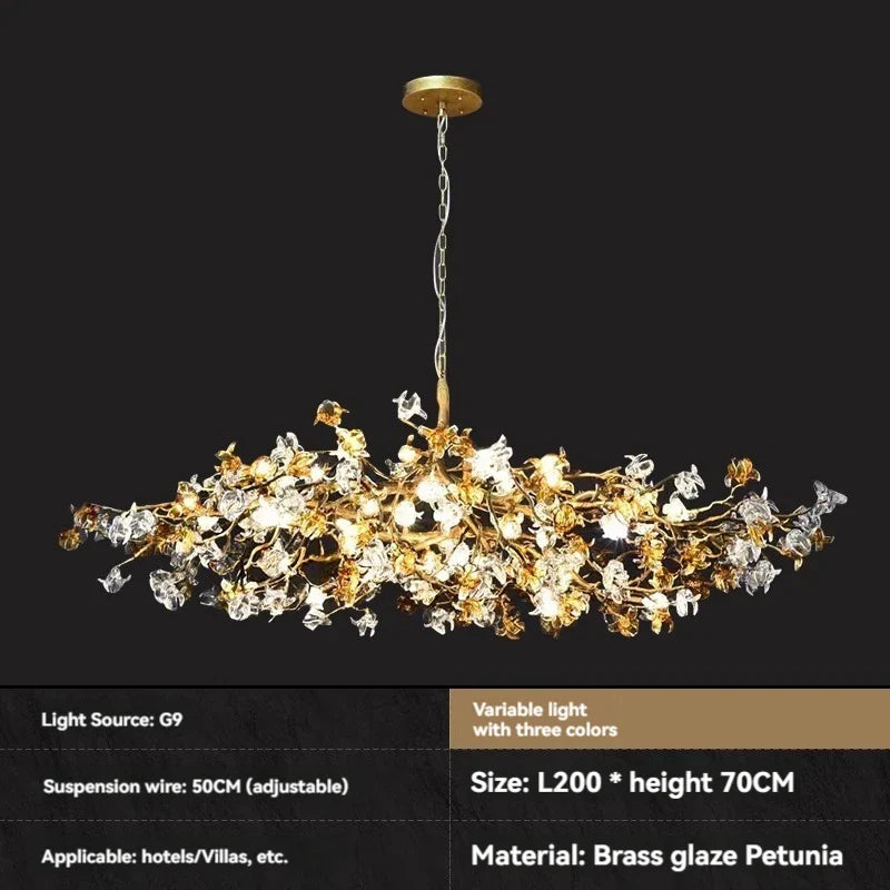 Afralia™ Crystal Branch Chandelier: Luxury Designer Ceiling Crystal Light for Living Room and Bar