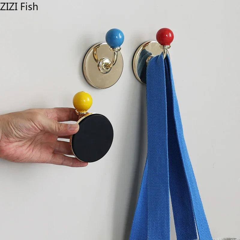 Afralia™ Colorful Wall Hooks Storage Organizer for Hats and Clothes