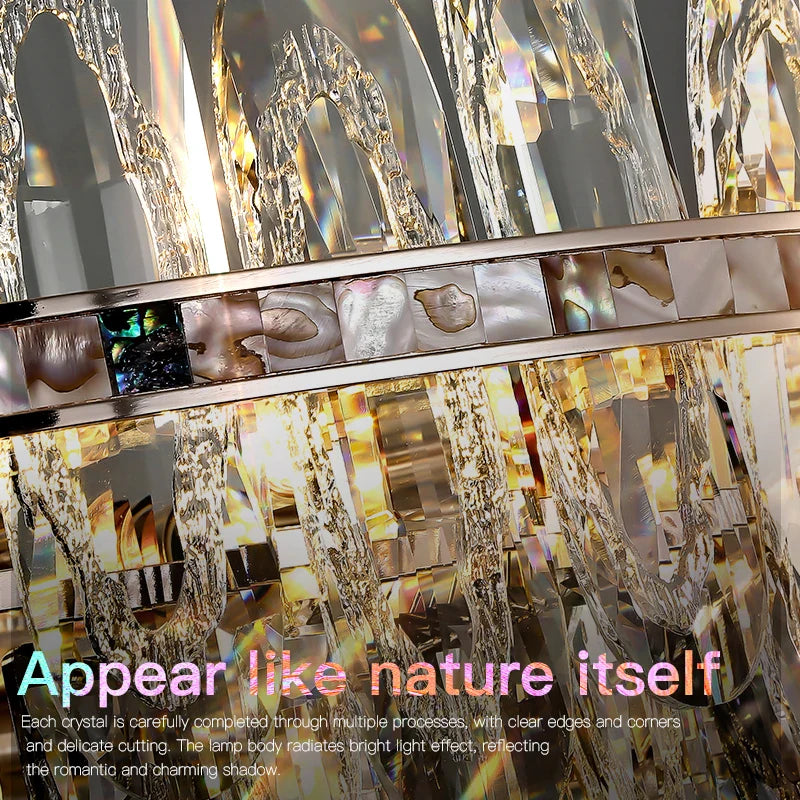 Afralia™ Crystal Chandelier Light: Modern LED Living Room Dining Bedroom Luxury