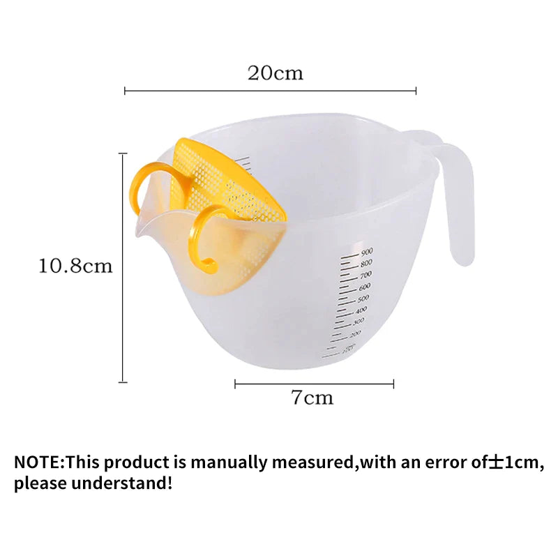 Afralia™ Transparent Filtered Measuring Cup - Baking & Cooking Essential