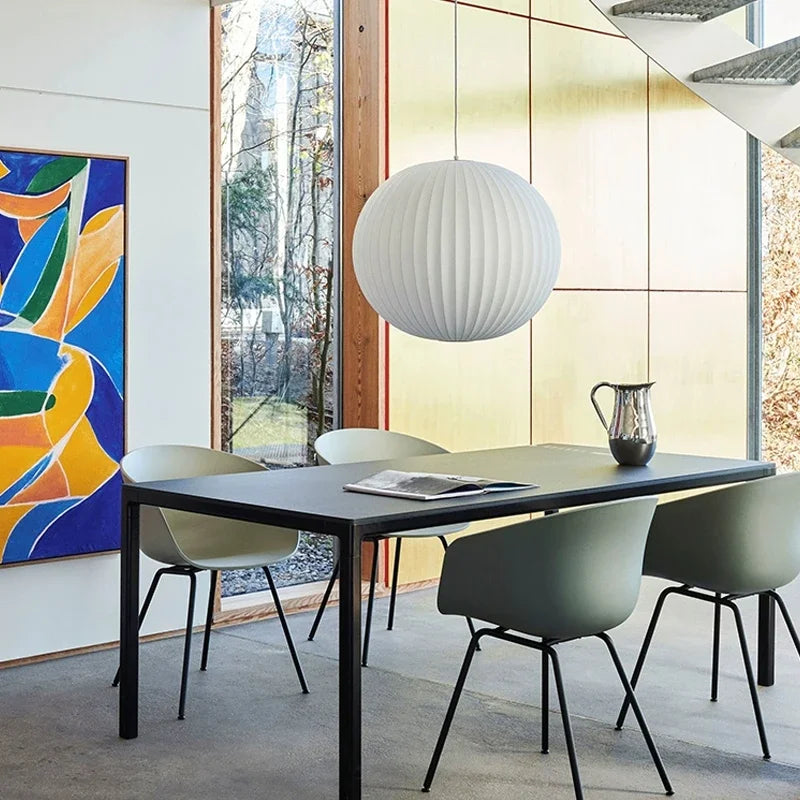 Afralia™ Nordic Silk Chandelier Pendant Light for Living and Dining Room Decor