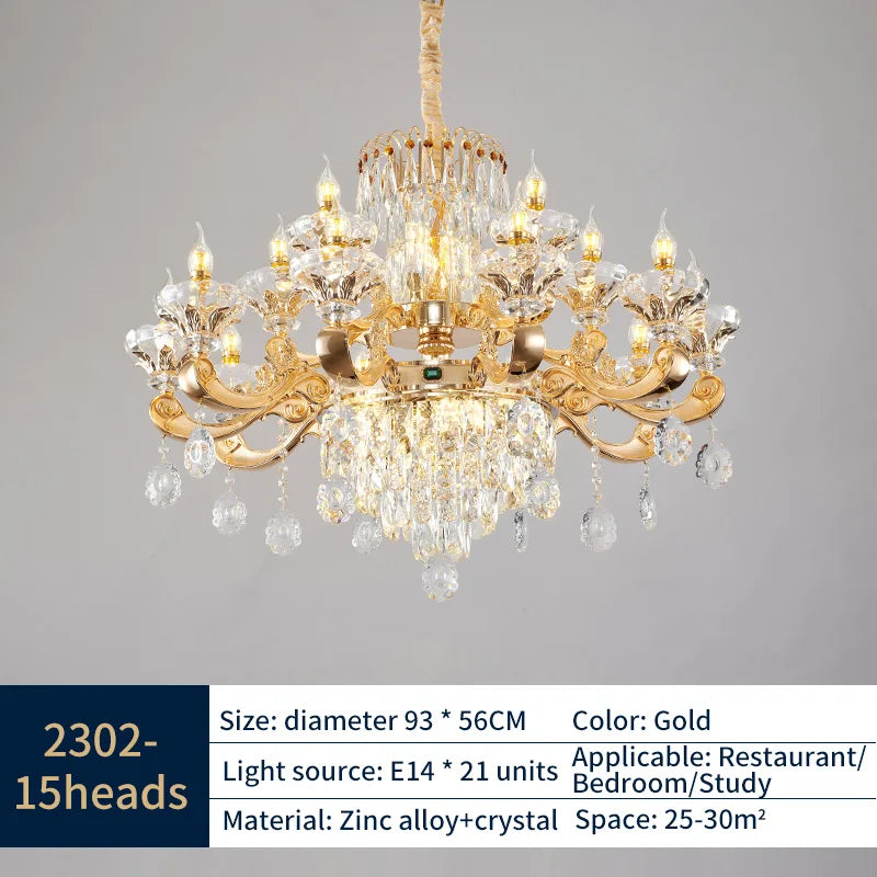 Afralia™ Jade Crystal Chandelier: Modern European Living Room & Dining Lamp