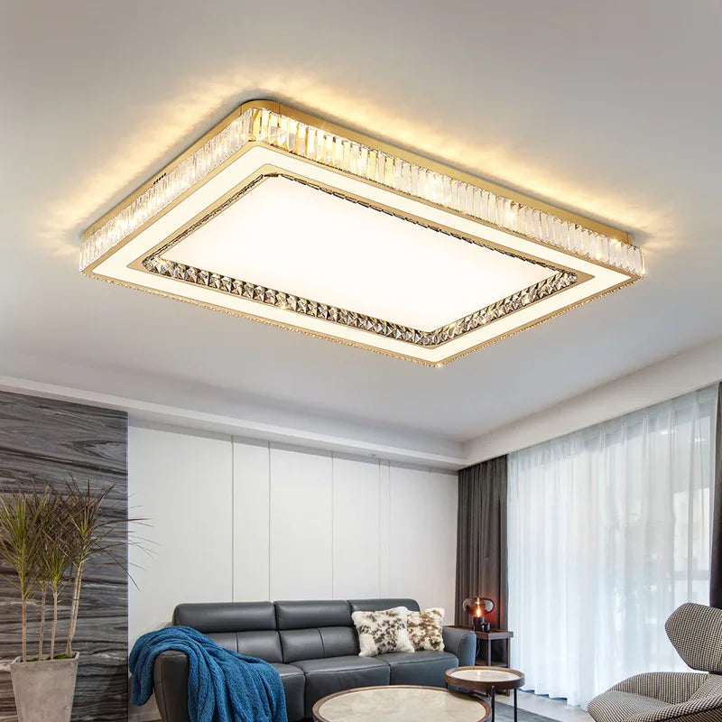 Afralia™ Luxury Crystal Ceiling Light Chandelier for Modern Home Décor