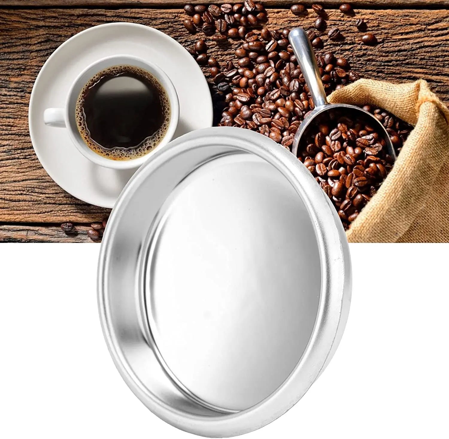 Afralia™ Stainless Steel Metal Blind Filter for Espresso Machine